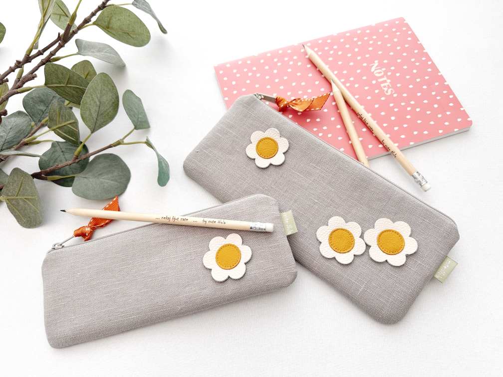 Mini peresnica "Marjetka", siva, lan - slika 3