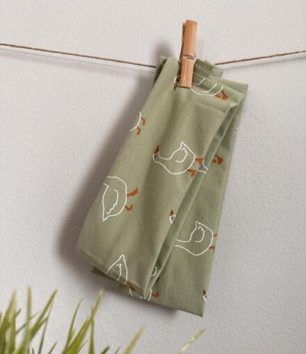 Trak za ušesa “Goske”, pastel zelena osnova