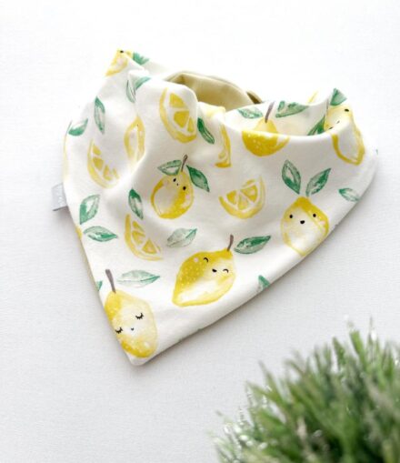 Slinko rutka "Kjut limonce", smetana bela osnova